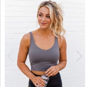 Gray Crop Top